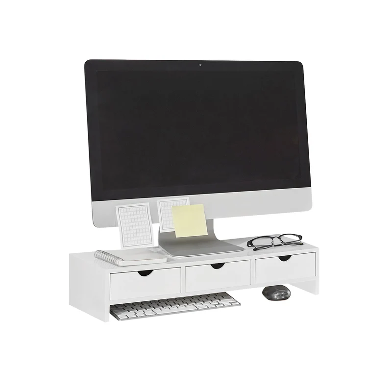 SoBuy BBF03-W Support de Moniteur Écran Ergonomique Support pour Écran d'ordinateur Universal, Ordinateur Portable