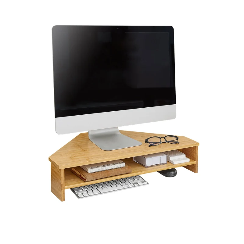 SoBuy BBF09-N Support de Moniteur d'angle, Réhausseur d'écran Ergonomique Support l'Écrans d'Ordinateur Universal