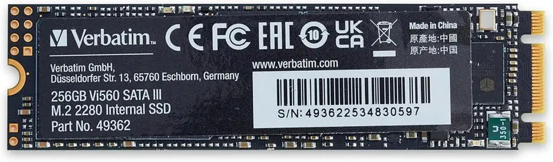 Disque SSD Verbatim Vi560 S3 256Go - S-ATA M.2 2280M/B s