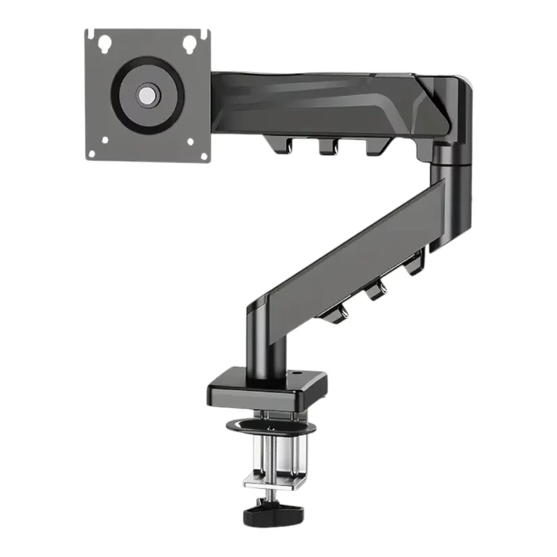 Bras écran PC ZenMotion Pro - Ressort à Gaz & Passe-Câbles Intégré - Posture Saine & Bureau Épuré