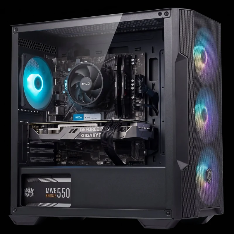 PC Gamer MSI M100R — RTX 5070 · Ryzen 7 5700X · Noir