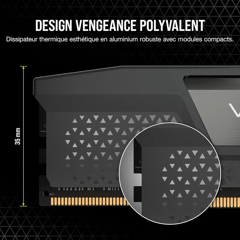 Kit Mémoire RAM Corsair Vengeance DDR5 – 32 Go (2 x 16 Go) - 6000Mhz