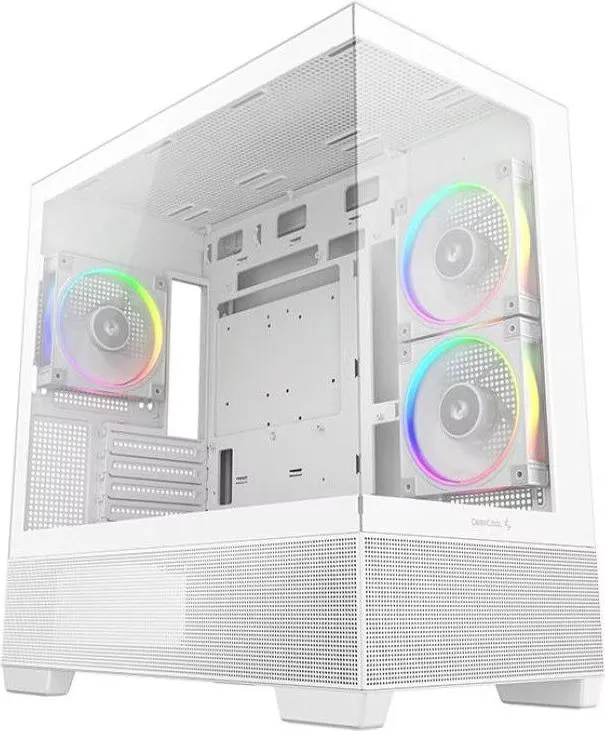 Boîtier Mini Tour Micro ATX DeepCool CG380 3F RGB avec panneaux vitrés (Blanc)