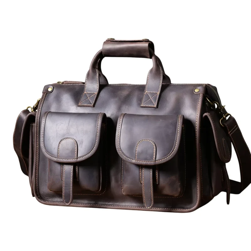 Porte-documents homme Bastion - Protection PC & Organisation Cuir