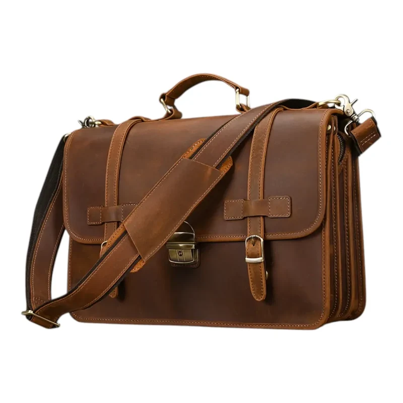 Porte-documents TriVault - Organisation Triple Soufflet & Protection Cuir