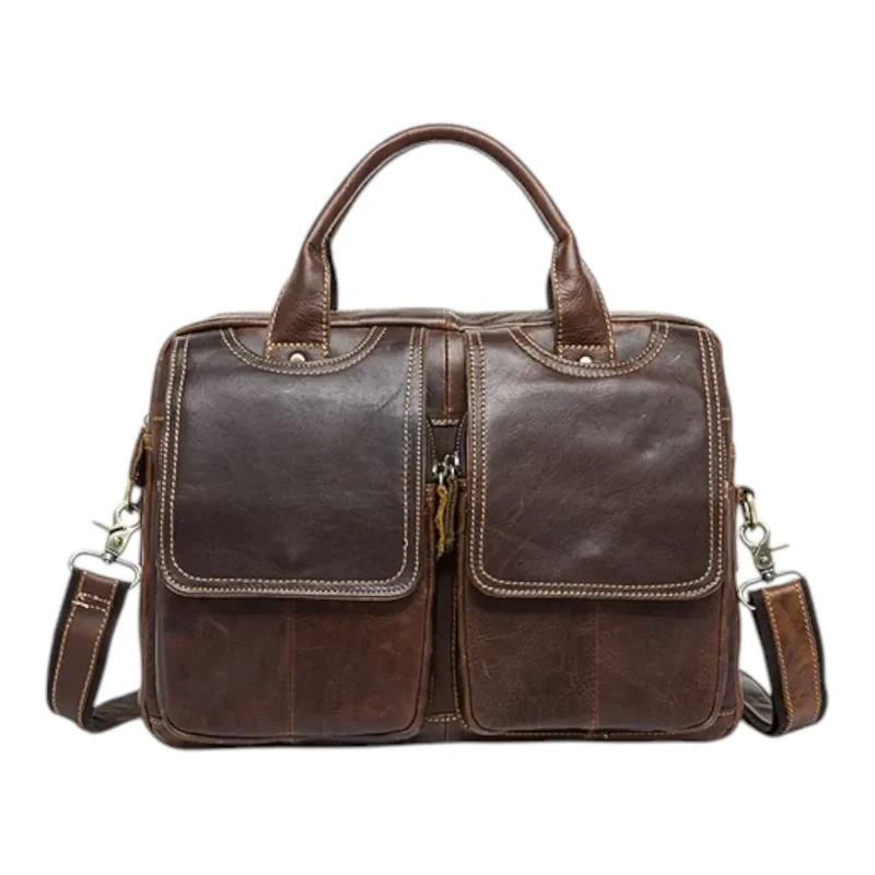 Sacoche ordinateur pour homme DuoCraft - Confort postural & Prestige cuir