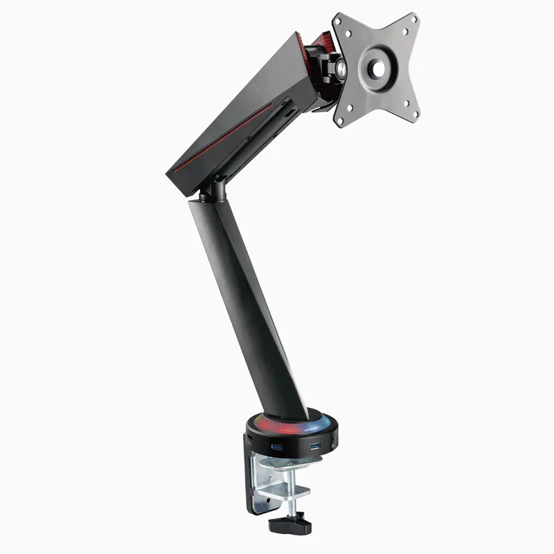 Desky Single LED Gaming Monitor Arm