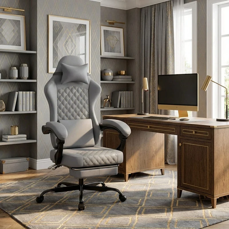 Chaise ergonomique EliteVantage : Design Matelassé & Mode Détente