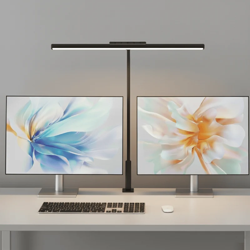 Lampe de Bureau LED avec Pince - Éclairage Ultra-Large pour Station de Travail