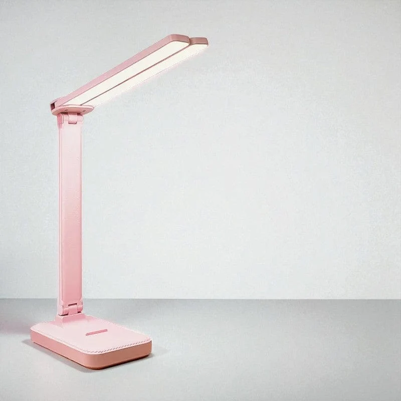 Lampe de Bureau LED Pliable à Gradation Continue - Protection Oculaire et Batterie Rechargeable