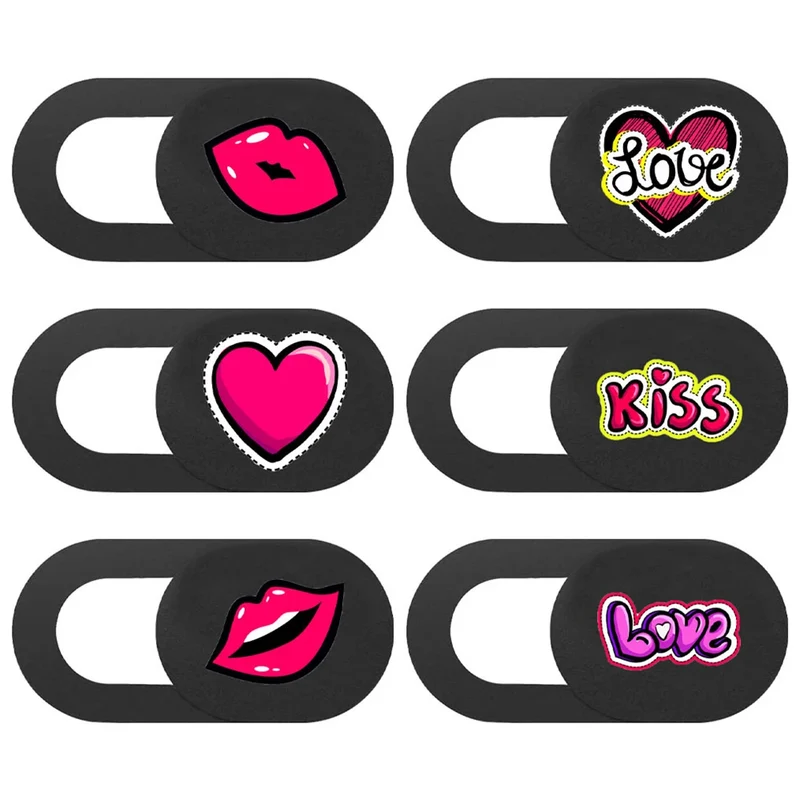 Cache Webcam Ultra-Mince avec Designs Romantiques - Protection de Vie Privée