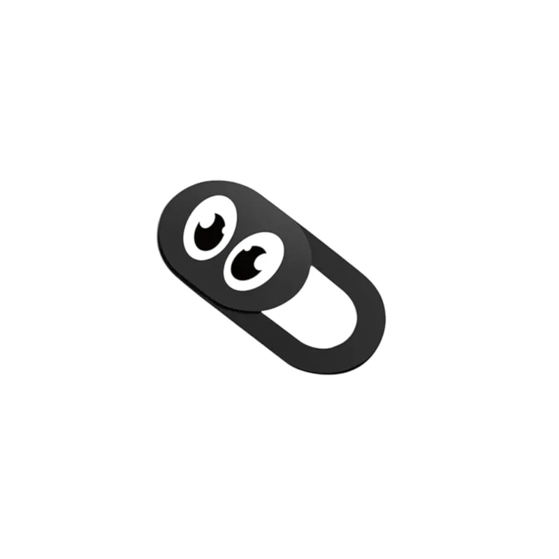 Cache Webcam Universel Noir - Protection Vie Privée avec Design Amusant