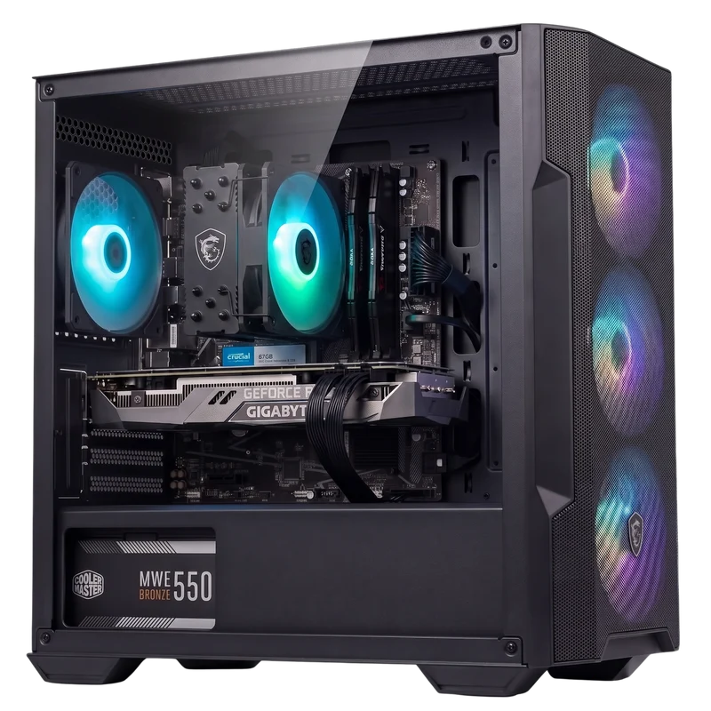 PC Gamer MSI M100R — RTX 5060 · Ryzen 5 5500X3D · Noir